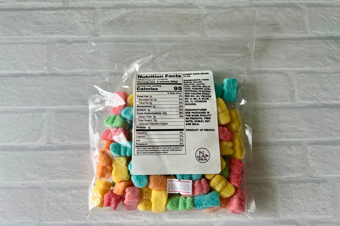 Rrg snacks gummy sour bears 