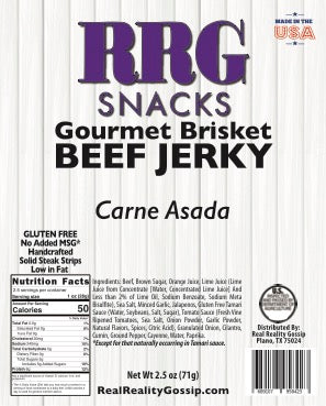 Carne Asada Brisket Beef Jerky