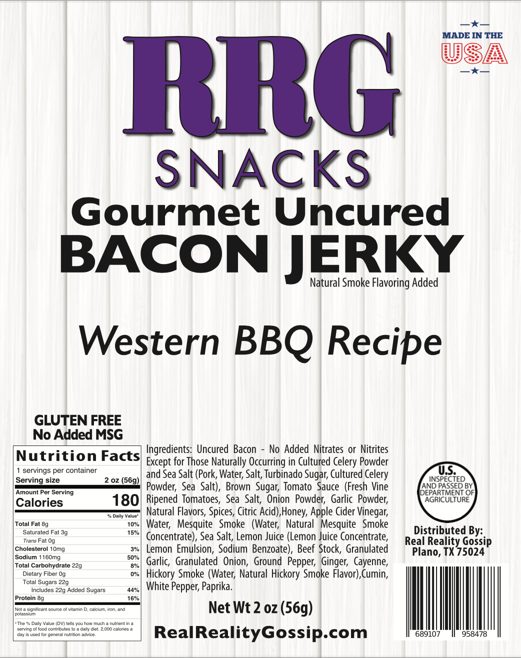 Western BBQ Bacon Jerky